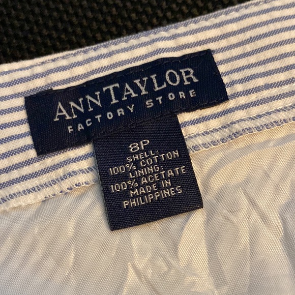 Ann Taylor Pinstriped A-line Skirt US8P - Picture 4 of 4